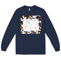Navy black and brown cowhide Long Sleeve Tee - RanaPortraitStore