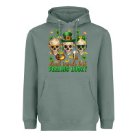 Sage Dead inside but feeling lucky st. patricks day Heavyweight Hoodie - Neo Western