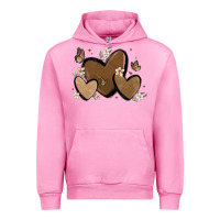 Fuchsia Pink melanin hearts Urban Hoodie - MaliasSmallBusiness