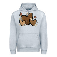 Heather Grey melanin hearts Urban Hoodie - MaliasSmallBusiness