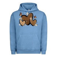 Pigment Pebble Blue melanin hearts Urban Hoodie - MaliasSmallBusiness