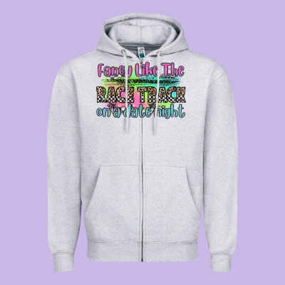 Fancy Like The Race Track On A Date Night Zipper Hoodie Designed By Zillion Design Studio
