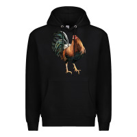 Black American Game Rooster Premium Hoodie - LillyAllenDesigns
