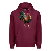 Burgundy American Game Rooster Premium Hoodie - LillyAllenDesigns