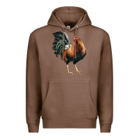 Chestnut American Game Rooster Premium Hoodie - LillyAllenDesigns