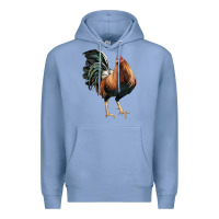 Colony Blue American Game Rooster Premium Hoodie - LillyAllenDesigns