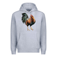 Heather Grey American Game Rooster Premium Hoodie - LillyAllenDesigns