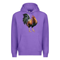Purple American Game Rooster Premium Hoodie - LillyAllenDesigns