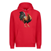 Red American Game Rooster Premium Hoodie - LillyAllenDesigns