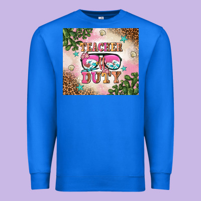 Teacher Of Duty Summer Break Premium Sweatshirt Designed By Adodesignshop