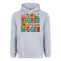 Heather Grey aim higher dream bigger Heavyweight Hoodie - HRA Design Shop