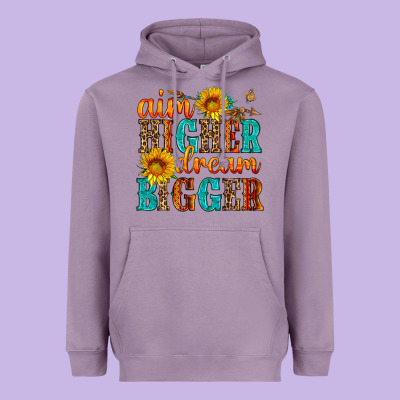 Aim Higher Dream Bigger Heavyweight Hoodie Designed By Hra Design Shop