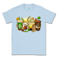 Dusty Blue beer coffee cups Classic Tee - Zillion Design Studio