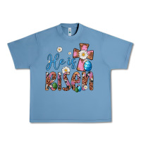 Pebble Blue he is risen cross Urban Heavy Tee - Artiststas