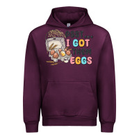 Mauve Wine psst i got them eggs Urban Hoodie - MaliasSmallBusiness