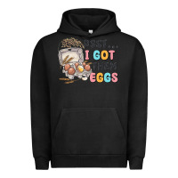 Pigment Black psst i got them eggs Urban Hoodie - MaliasSmallBusiness