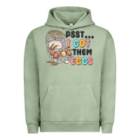 Pigment Oil Green psst i got them eggs Urban Hoodie - MaliasSmallBusiness