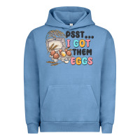 Pigment Pebble Blue psst i got them eggs Urban Hoodie - MaliasSmallBusiness