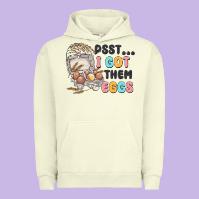 Psst I Got Them Eggs Urban Hoodie Designed By Maliassmallbusiness
