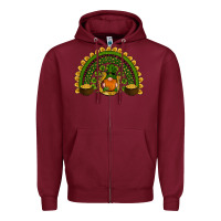 Burgundy st patricks day rainbow Zipper Hoodie - RanaPortraitStore