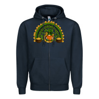 Navy st patricks day rainbow Zipper Hoodie - RanaPortraitStore