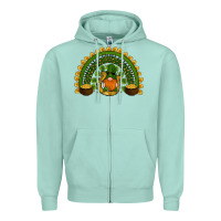 Seafoam st patricks day rainbow Zipper Hoodie - RanaPortraitStore