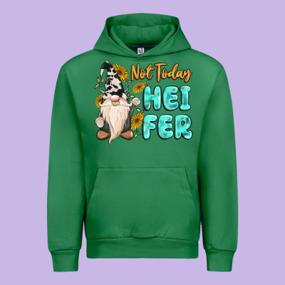 Not Today Heifer Cow Gnome Urban Hoodie Designed By Maliassmallbusiness