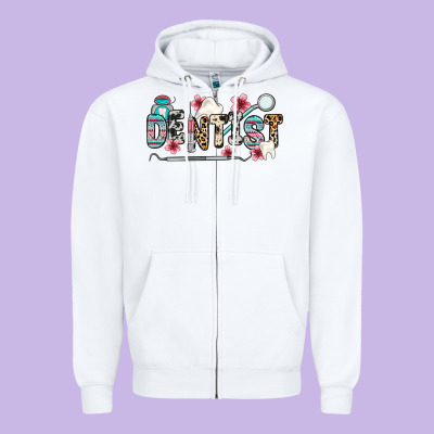 Dentist Zipper Hoodie Designed By Zillion Design Studio