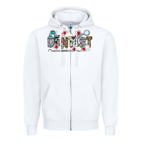 White dentist Zipper Hoodie - Zillion Design Studio