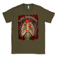 Army Green Happy Horrordays Classic Tee - RanaPortraitStore