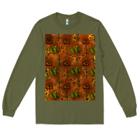 Army Green cactus background Long Sleeve Tee - RanaPortraitStore