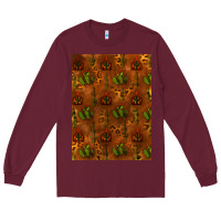 Burgundy cactus background Long Sleeve Tee - RanaPortraitStore