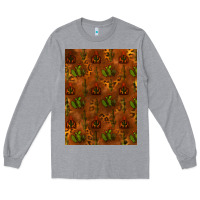 Heather Grey cactus background Long Sleeve Tee - RanaPortraitStore
