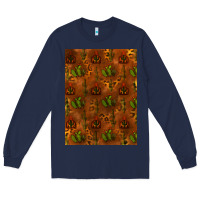 Navy cactus background Long Sleeve Tee - RanaPortraitStore