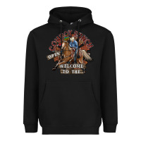 Black cowboy ranch Heavyweight Hoodie - SublimationCraftShop