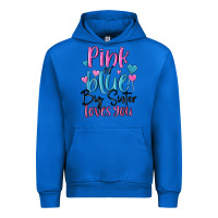 Cobalt pink or blue big sister loves you Urban Hoodie - MaliasSmallBusiness