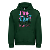 Forest Green pink or blue big sister loves you Urban Hoodie - MaliasSmallBusiness