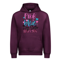 Mauve Wine pink or blue big sister loves you Urban Hoodie - MaliasSmallBusiness