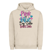 Pigment French Oak pink or blue big sister loves you Urban Hoodie - MaliasSmallBusiness