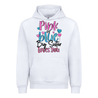 White pink or blue big sister loves you Urban Hoodie - MaliasSmallBusiness