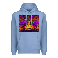 Colony Blue halloween jack o'lantern tumbler Premium Hoodie - Jasminsmagicworld
