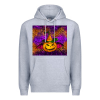 Heather Grey halloween jack o'lantern tumbler Premium Hoodie - Jasminsmagicworld
