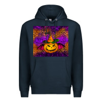 Navy halloween jack o'lantern tumbler Premium Hoodie - Jasminsmagicworld