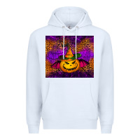 White halloween jack o'lantern tumbler Premium Hoodie - Jasminsmagicworld