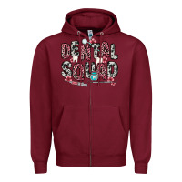 Burgundy dental squad Zipper Hoodie - Zillion Design Studio