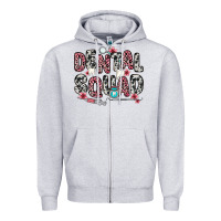 Heather Grey dental squad Zipper Hoodie - Zillion Design Studio
