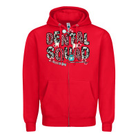 Red dental squad Zipper Hoodie - Zillion Design Studio