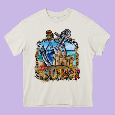Summer Min Heavy Core Tee Designed By Cowhidedigitalart