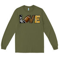 Army Green football love Long Sleeve Tee - RanaPortraitStore