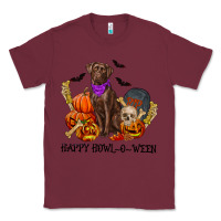 Burgundy Happy howl o ween Classic Tee - RanaPortraitStore